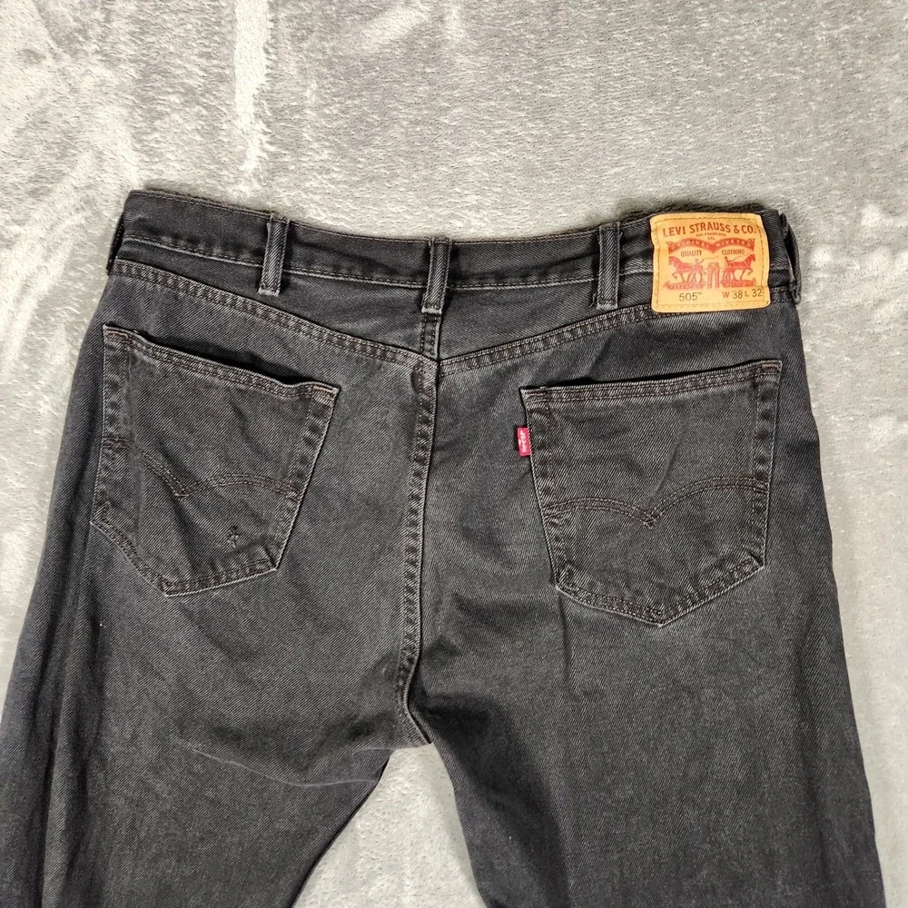 Levi's Jeans Men's 505 38X32‎ Denim Black Pre-Owned